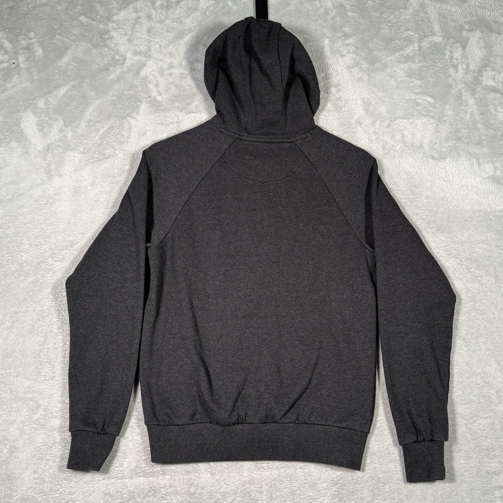 Fayettechill Hoodie Mens XS Gray Yellow Drawstring Recycled Cotton Pullover - Picture 6 of 7